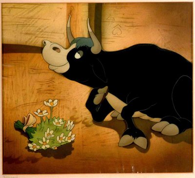  Lady and the Tramp, Santa's workshop, Ferdinand the Bull sniffing at his 